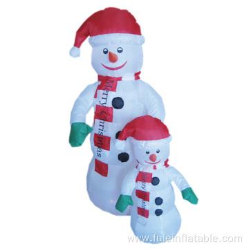 Happy inflatable snowman & baby for Christmas decoration